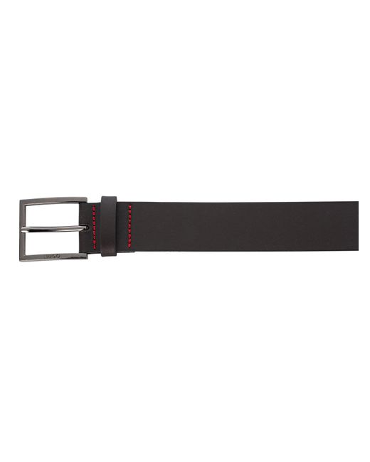 HUGO Black Geek Leather Belt for men