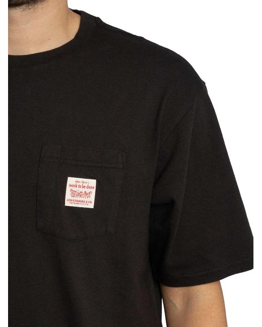 Levi's Black Workwear Pocket T-shirt for men