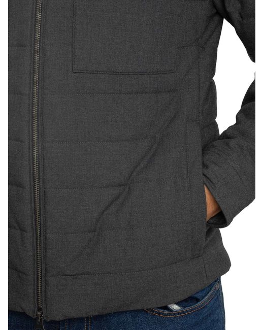Gant Gray Insulated Flannel Jacket for men