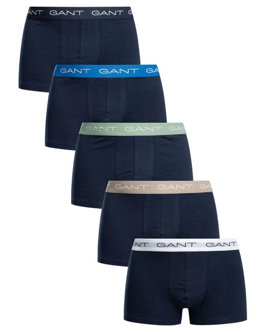 Gant Blue 5 Pack Trunks for men