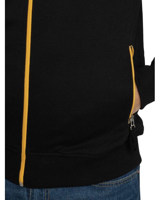 Trojan Black Raglan Taped Track Jacket for men