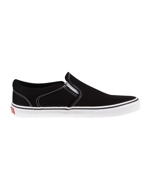 Vans Black Asher Canvas Trainers for men