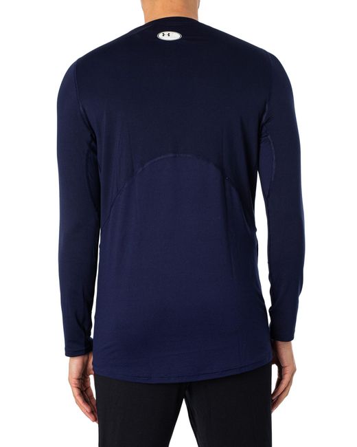 Under Armour Blue Heatgear Fitted Long Sleeve Top for men