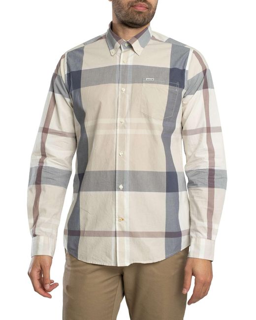 Barbour Gray Harris Tailored Tartan Shirt for men