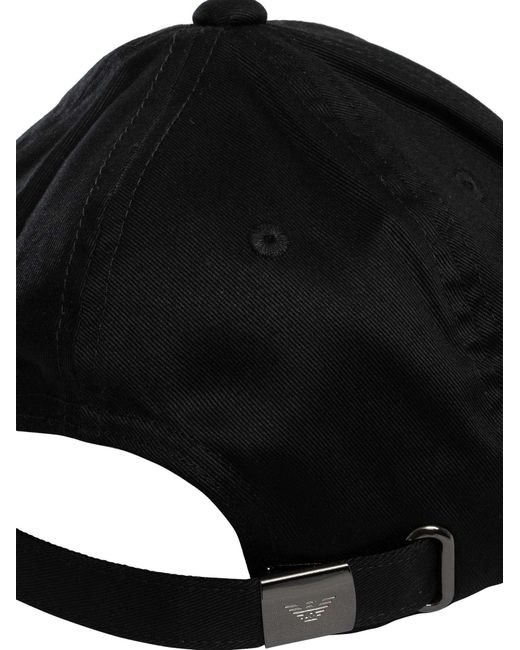 Emporio Armani Black Logo Baseball Cap for men