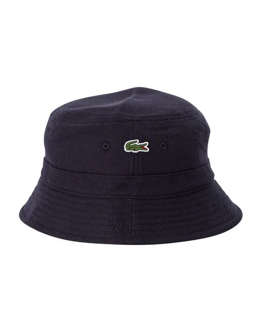 Lacoste Blue Logo Bucket Hat for men