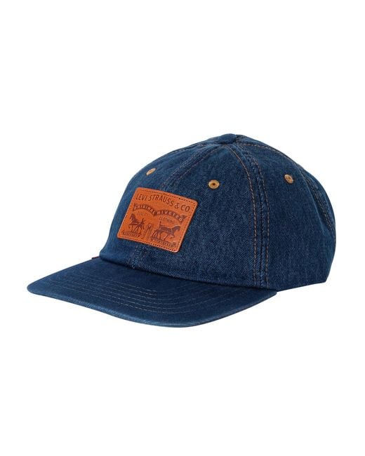 Levi's Blue Relaxed Dad Heritage Cap for men