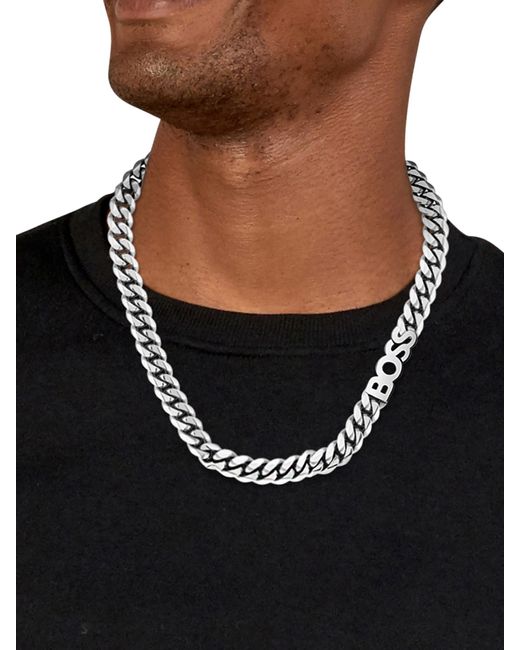 BOSS Chain Necklace Silver | Mainline Menswear United States