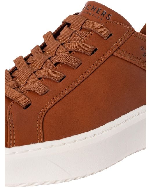 Skechers Court Break Trainers in Brown for Men Lyst Skechers Court Break Trainers in Brown for Men Lyst