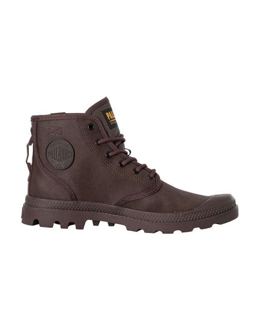 Palladium Brown Pampa Hi Coated Boots for men