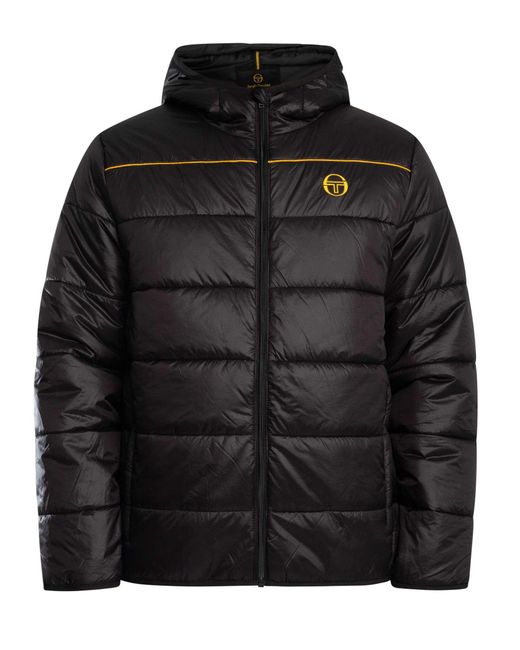 Sergio Tacchini Black Padova Puffer Jacket for men