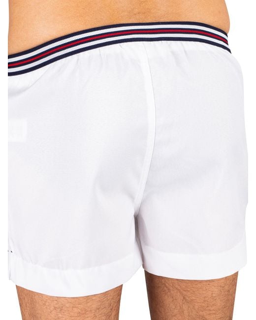 Fila White Hightide 4 Terry Pocket Stripe Shorts for men