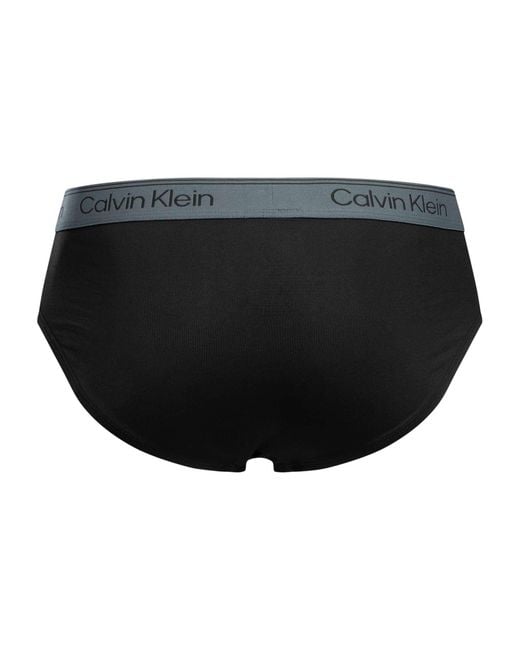 Calvin Klein Black 5 Pack Microfiber Stretch Hip Briefs for men