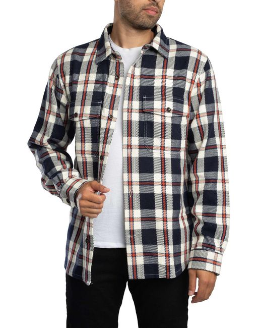 Gant Gray Heavy Twill Check Overshirt for men