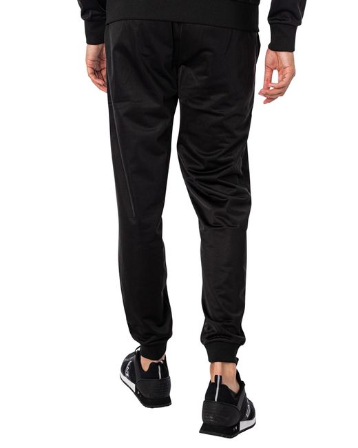 EA7 Black Logo Zip Tracksuit for men