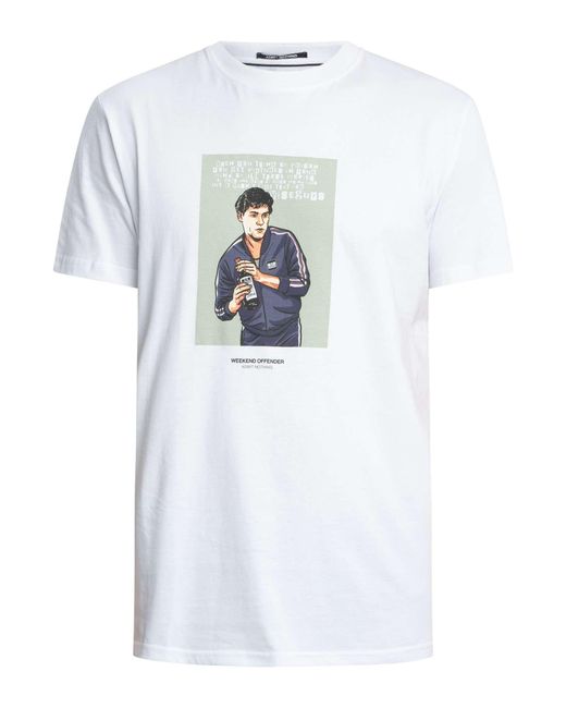 Weekend Offender White The Joint Graphic T-shirt for men