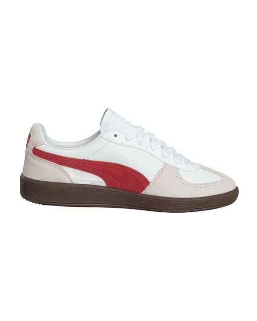 PUMA White Palermo Leather Trainers for men