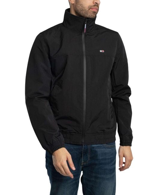 Tommy Hilfiger Black Essential Casual Bomber Jacket for men