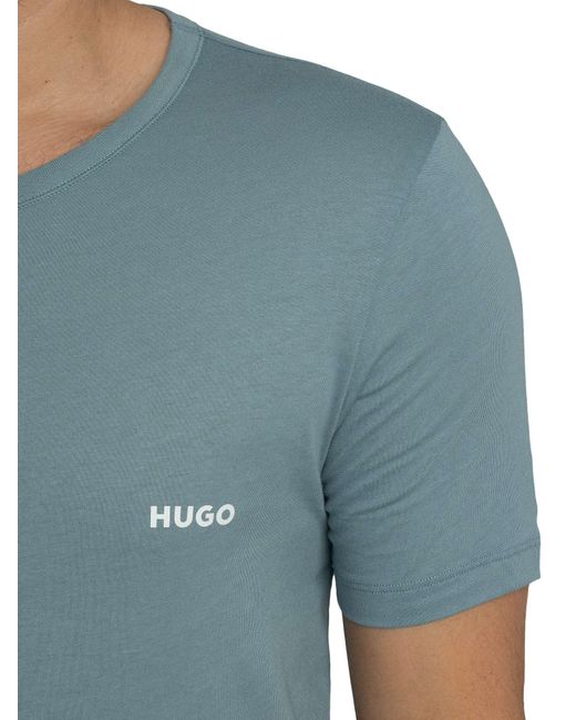 HUGO Blue 3 Pack Crew Lounge T-shirt for men