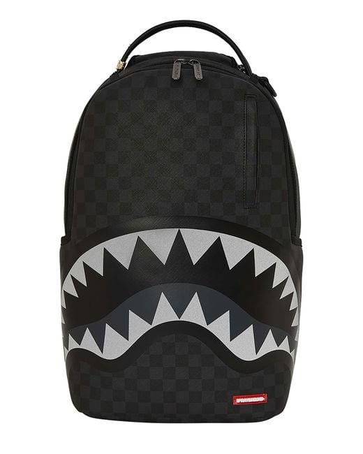 Sprayground Black 20l Lights Out Shark In Paris Backpack for men