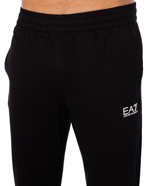 EA7 Black Logo Joggers for men