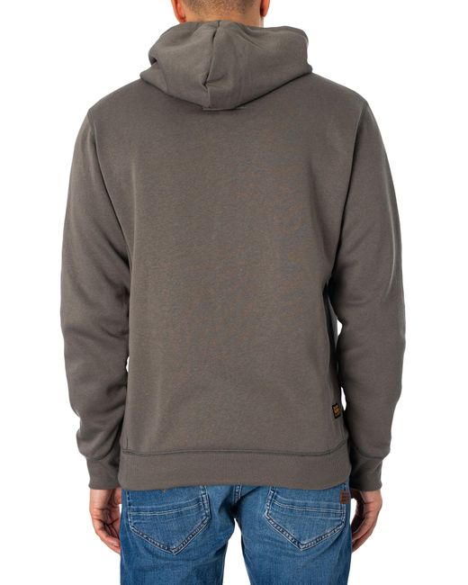 G-Star RAW Gray Premium Core Pullover Hoodie for men