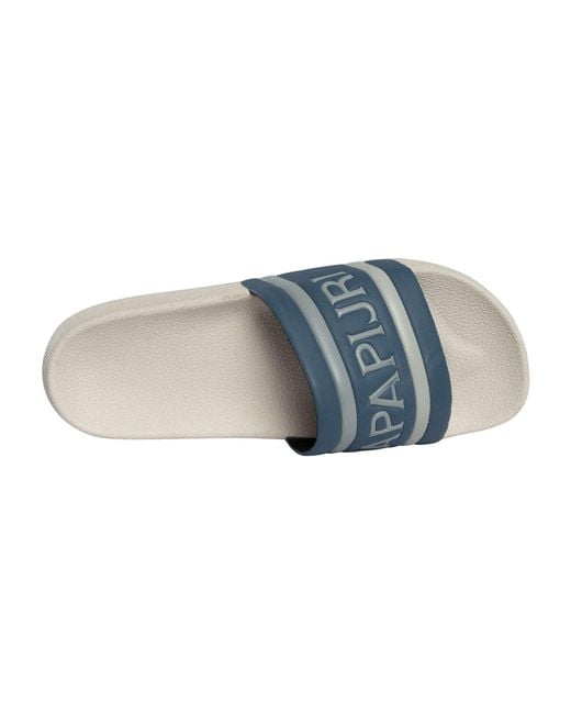 Napapijri Blue Stream Sliders for men