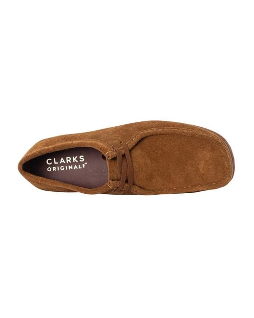 Clarks Brown Wallabee Suede Shoes for men