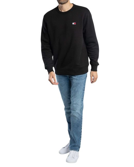 Tommy Hilfiger Black Regular Badge Sweatshirt for men
