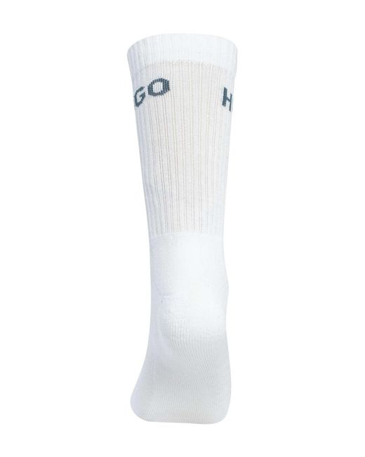 HUGO White 6 Pack Quarter Socks for men