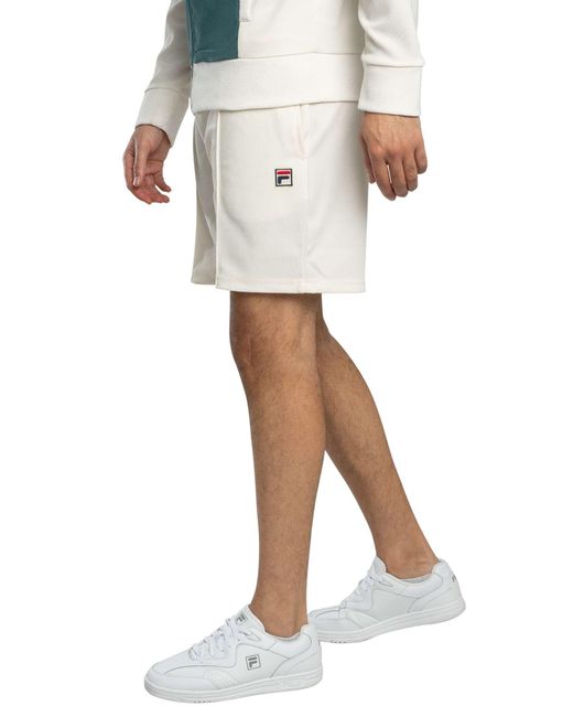 Fila White Eusebio Sweat Shorts for men