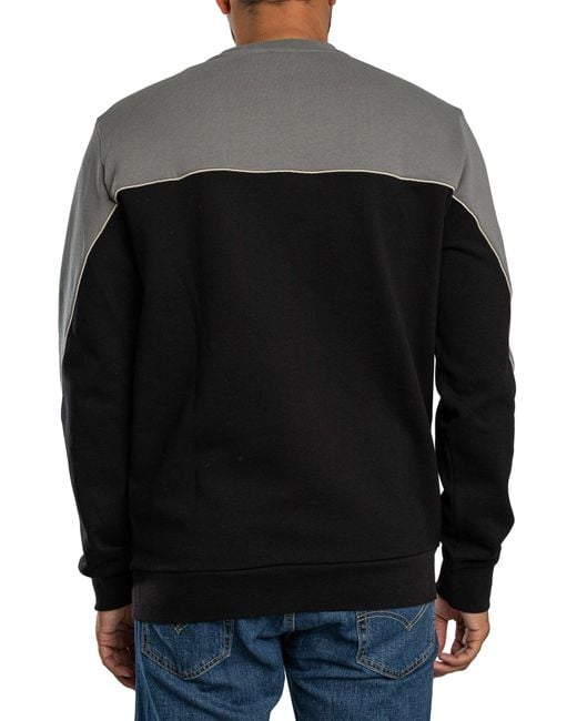 EA7 Black Two Tone Sweatshirt for men