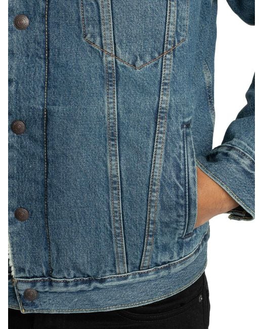 Levi's Blue Type 3 Sherpa Trucker Jacket for men