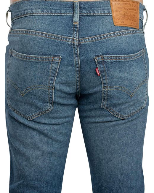 Levi's Blue 512 Slim Taper Jeans for men