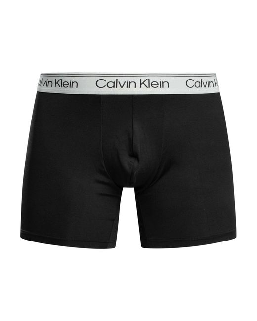 Calvin Klein Black 3 Pack Microfiber Stretch Boxer Briefs for men