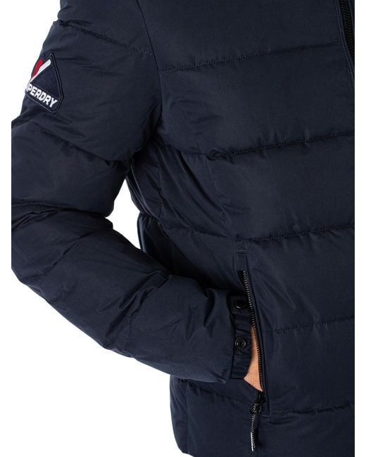 Superdry Blue Code Microfibre Mountain Puffer Jacket for men