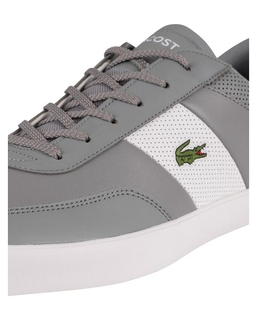 Lacoste Court Master 0120 1 Cma Leather Trainers in Grey for Men Lyst Canada