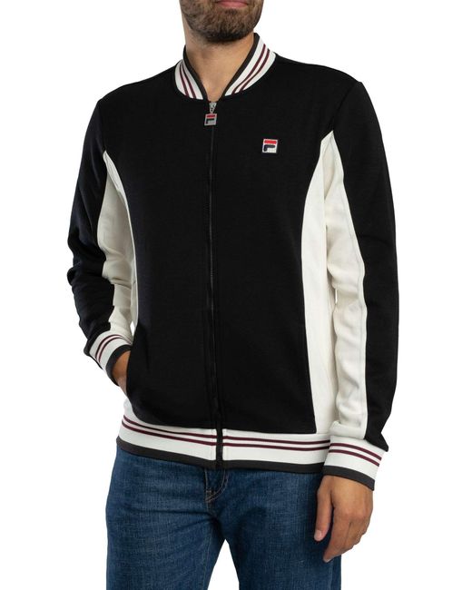 Fila Black Settanta Baseball Track Jacket for men