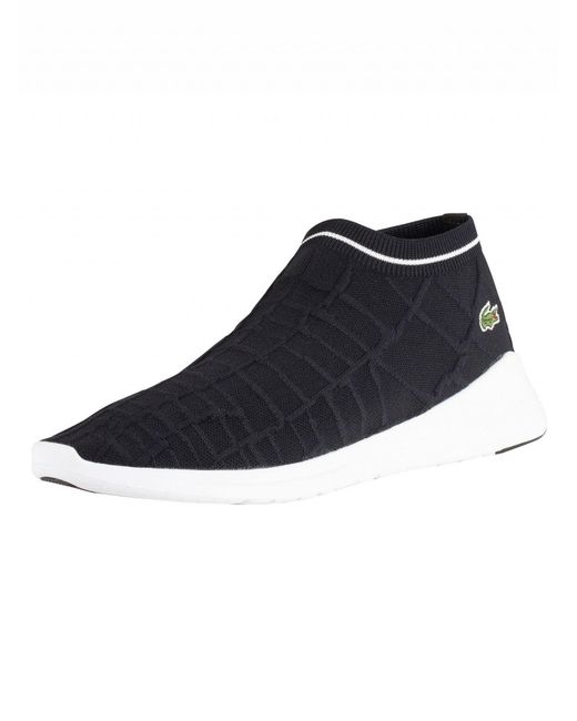 Lacoste Black/white Lt Fit Sock 119 2 Sma Trainers for men