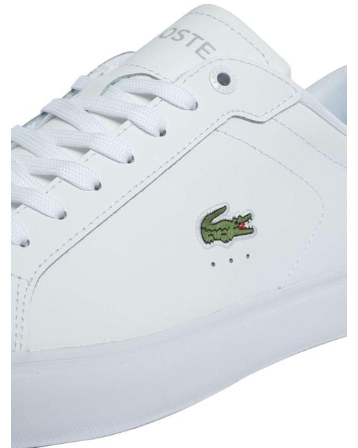 Lacoste White Powercourt 125 2 Sma Leather Trainers for men