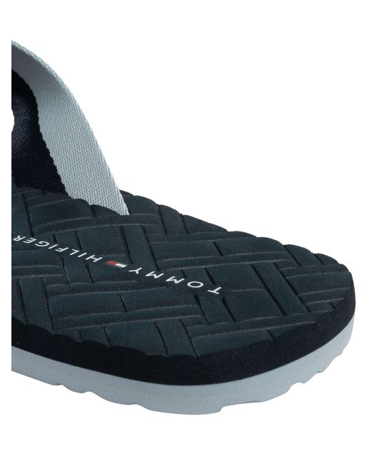 Tommy Hilfiger Blue Webbing Beach Flip Flops for men