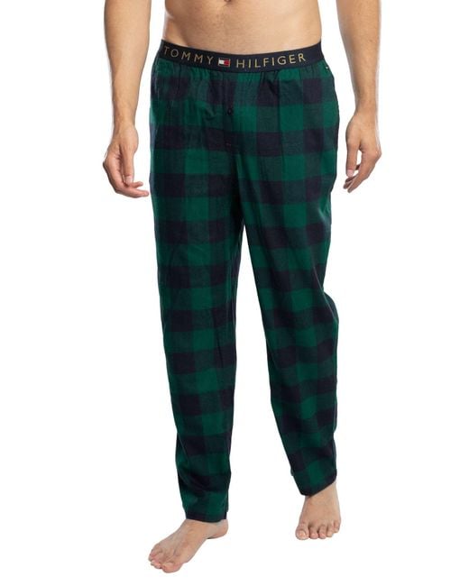 Tommy Hilfiger Green Flannel Pyjama Bottoms for men