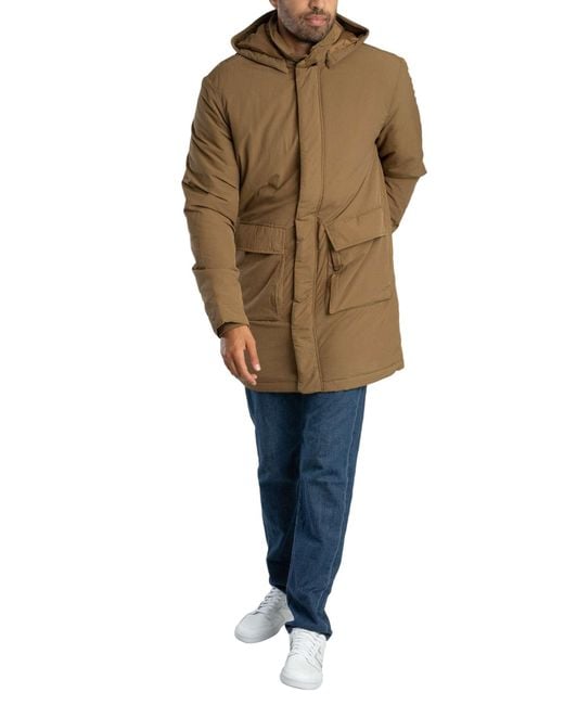 Lyle & Scott Natural Wadded Parka Jacket for men