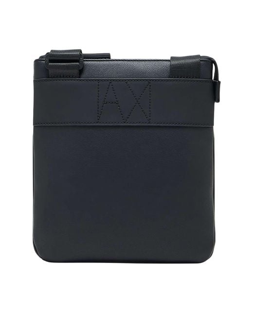 ARMANI EXCHANGE Black Flat Crossbody Bag for men