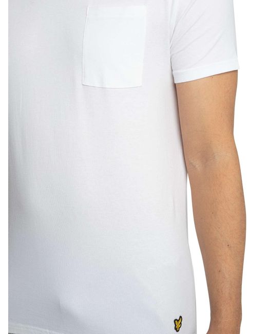 Lyle & Scott Black Basic 2 Pack Pocket T-shirt for men