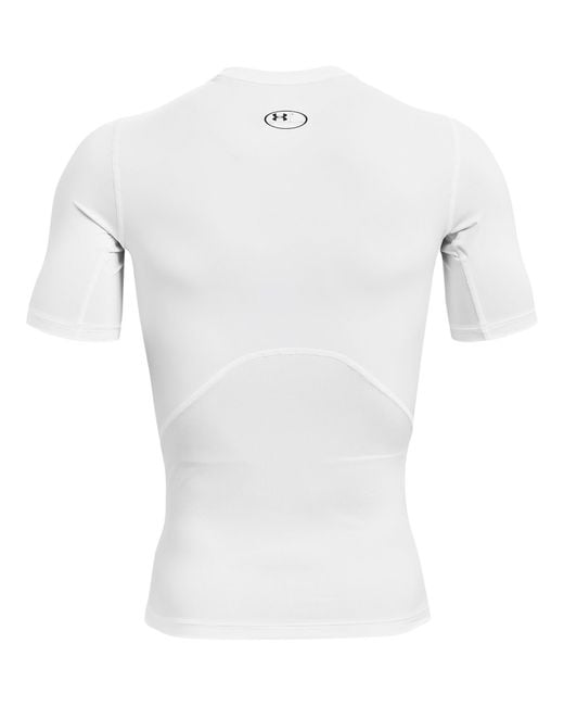 Under Armour White Armour Heatgear Compression Short-sleeve T-shirt for men