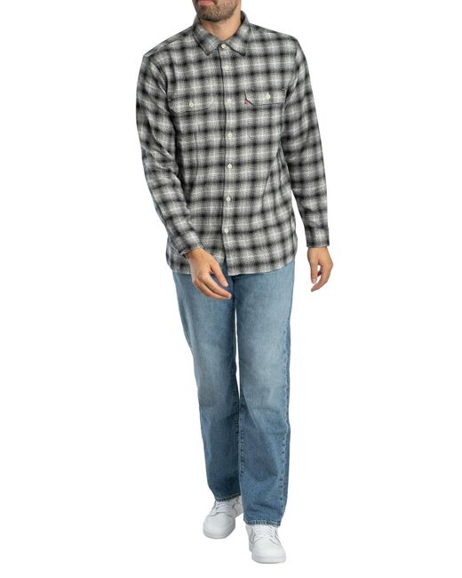 Levi's Blue 555 Relaxed Straight Jeans for men