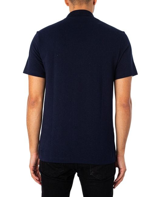 Lacoste Blue Regular Fit Short Sleeve Polo Shirt for men