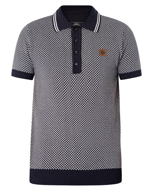 Trojan Gray Pattern Fine Gauge Polo Shirt for men