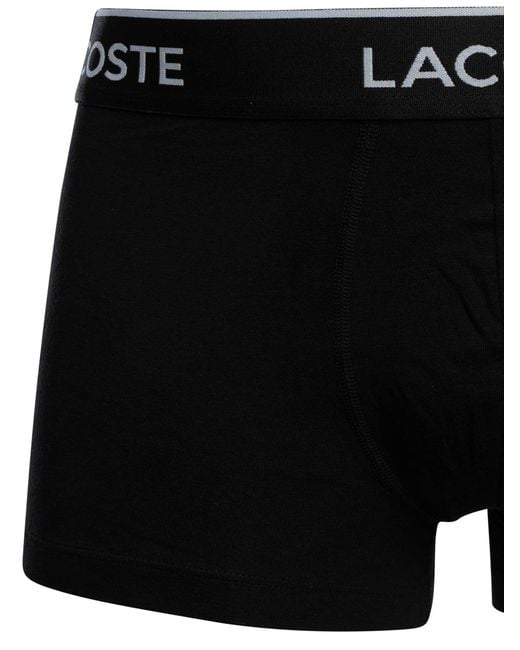 Lacoste Black 3 Pack Trunks for men
